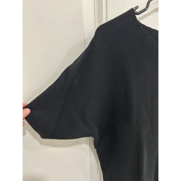 Vita Milano Womens Black Short Sleeve Button Back Casual Top Size Medium - Picture 4 of 9